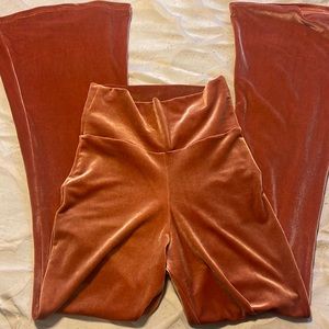Velvet Bell Bottom Pants